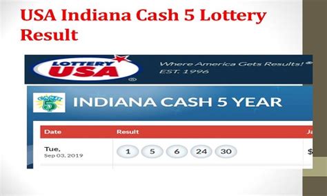 indiana cash 5 winning numbers|CA$H 5 .